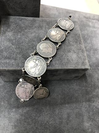 Pulsera monedas España 1870
