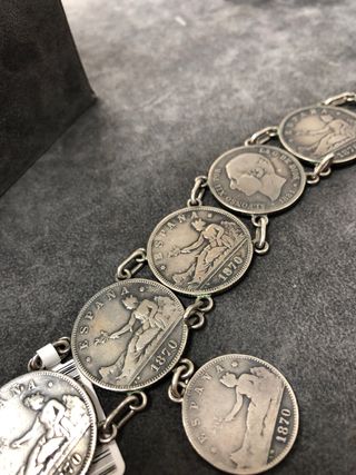 Pulsera monedas España 1870