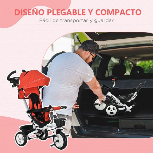Triciclo bebé plegable evolutivo