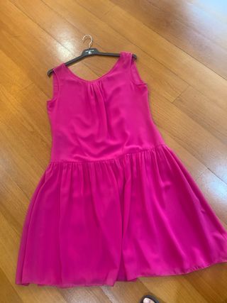 Vestido fucsia talla L