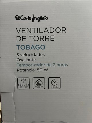 VENTILADOR de Torre, El Corte Inglés, Tobago ￼