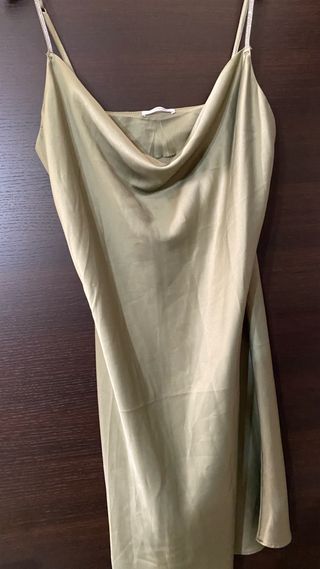 Yamamay Vestito Slip Dress Verde Oliva Tg M