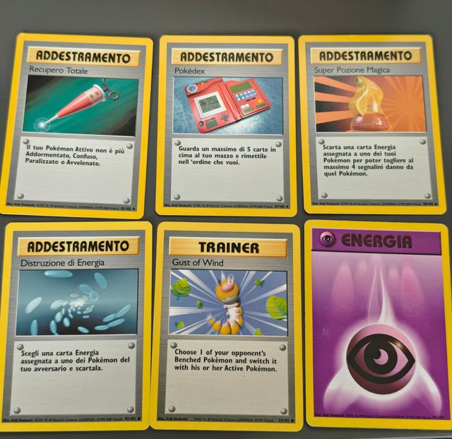 Carte Pokemon del set 102 - 17 Carte