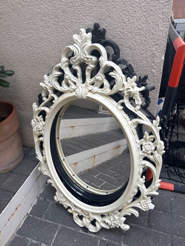 DOS ESPEJOS ovalado negro y blanco IKEA vendemos