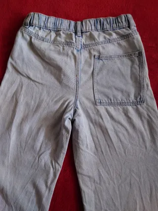 Lote 2 Jeans 1 plateados efecto metalizado y 1 azu