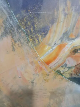 2 Cuadros abstractos - Óleo sobre papel.