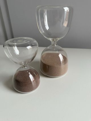 2 Relojes de Arena de Cristal