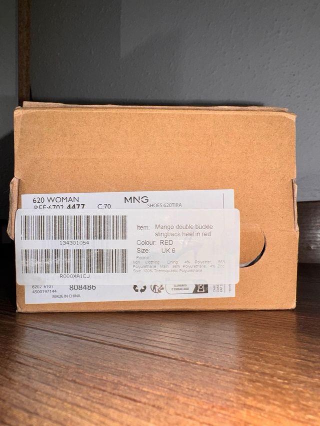 Tacones rojos elegantes - talla 39