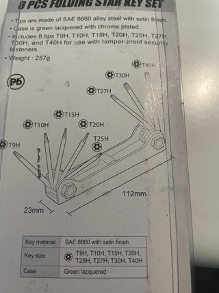 Set chiavi a stella Pro'sKit 8pz