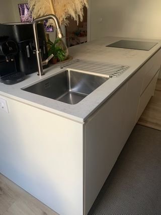 Conjunto mesa isla cocina - madera metal