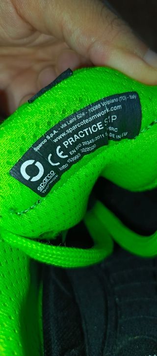 Zapatos Sparco seguridad - negros/verdes