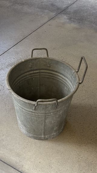 Tinozza Stagnata / Secchio Lamiera Zincata 47 CM