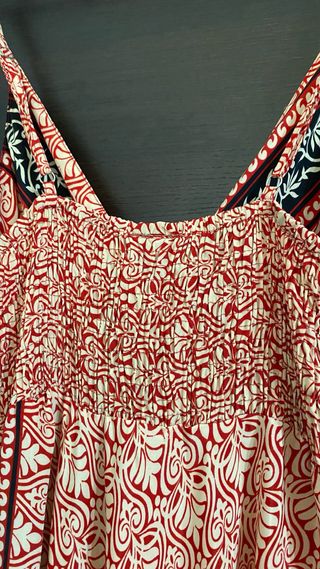 Vestito lungo seta rosso taglia M