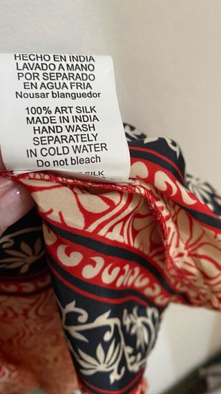 Vestito lungo seta rosso taglia M