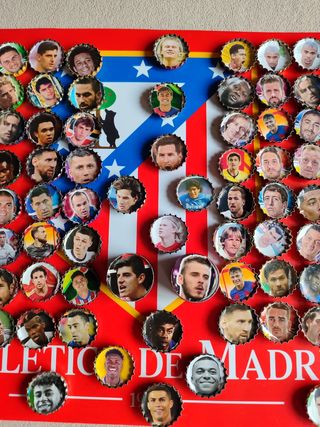 110 Chapas Futbolistas Cracks + Caja