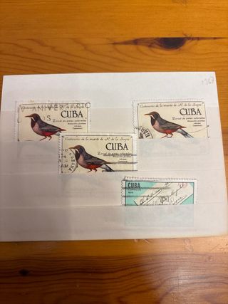 Sellos Cuba - Aves - Centenario