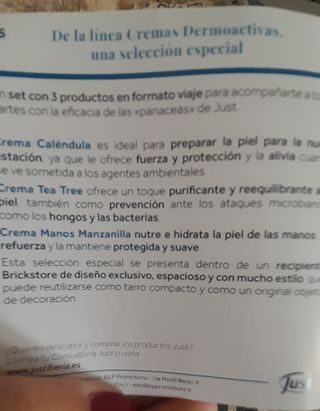 Cremas Just (3x30gr)Manzanilla, Tea  Tr& Caléndula