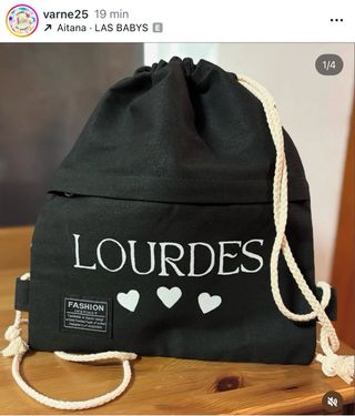 Mochila roja personalizada - Carla