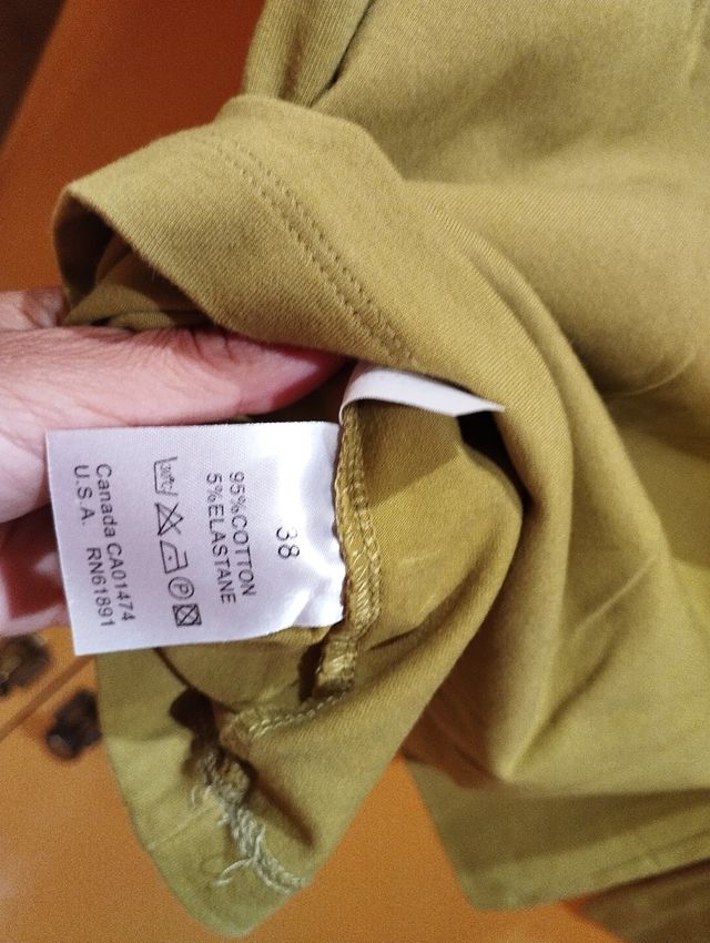 Jersey manga larga verde oliva talla 38