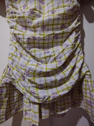 Vestido Zara fruncido, mangas abullonadas