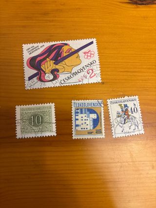 Sellos Checoslovaquia: 4 piezas