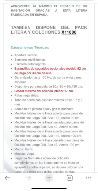 Litera Pardo Vega gris metal y madera