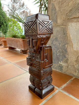 Figura Azteca - Madera Tallada