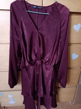 Vestido Zara color vino,talla M