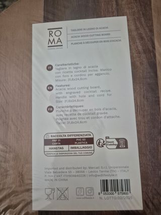 Tagliere rotondo in legno Mojito