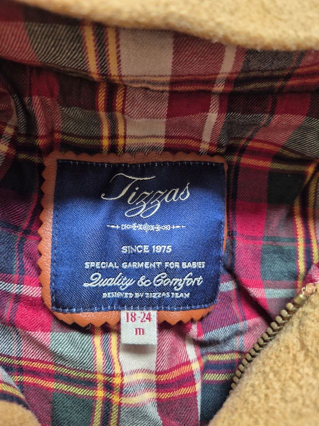 Abrigo paño niño marrón - Tizas