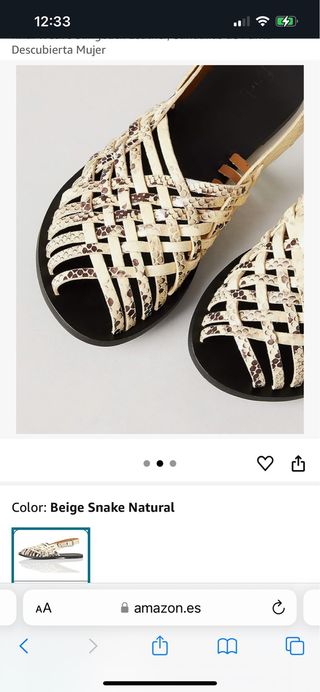 Sandalias find. Serpiente Beige Talla 40