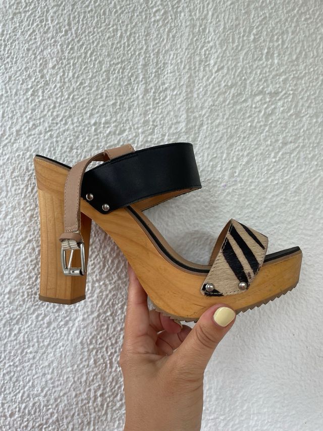Sandalias Gioseppo cuña zebra 41
