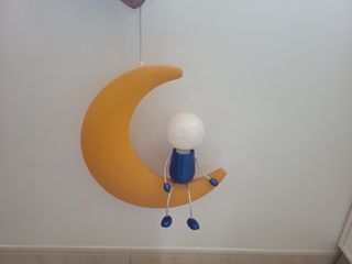 Lámpara luna niño - amarilla