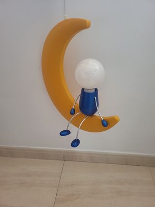Lámpara luna niño - amarilla
