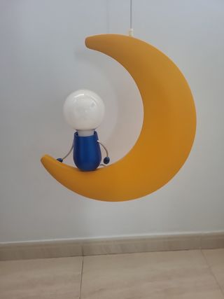 Lámpara luna niño - amarilla