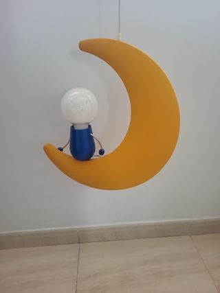 Lámpara luna niño - amarilla