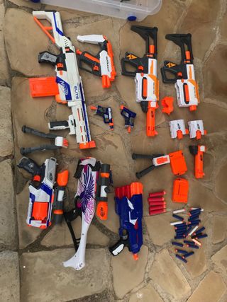 Lote Nerf: 8 pistolas + munición