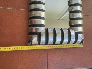 Espejo retro negro plata