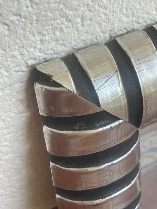 Espejo retro negro plata