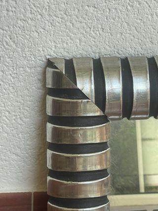 Espejo retro negro plata