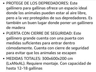 Gallinero Pawhut 3x6x2m - Exterior
NO NEGOCIABLE