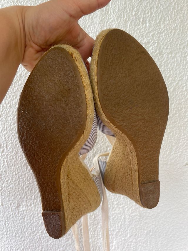 Alpargatas Stradivarius 41 - Azul y Blanco