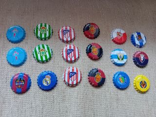 18 chapas fútbol la liga