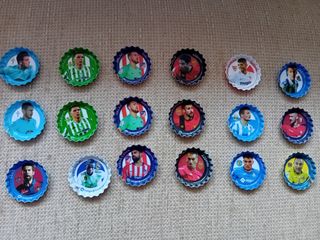 18 chapas fútbol la liga