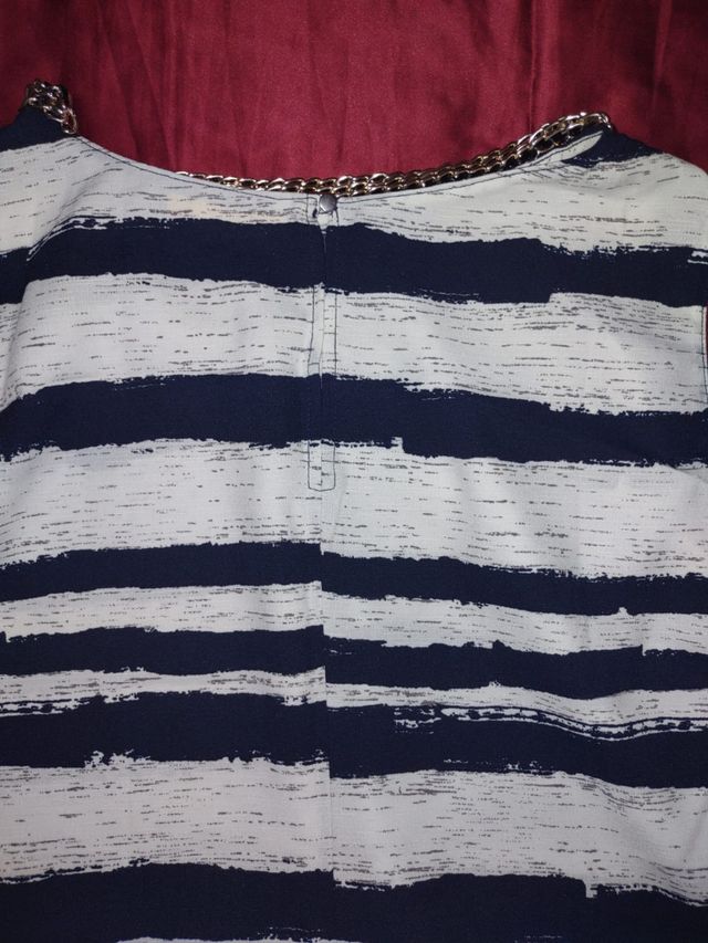 Vestito estivo blu e bianco