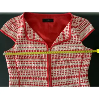 Vestido Carolina Herrera rojo-beige