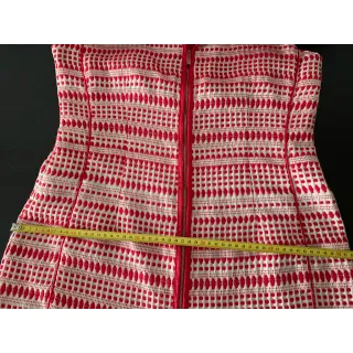 Vestido Carolina Herrera rojo-beige