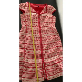 Vestido Carolina Herrera rojo-beige