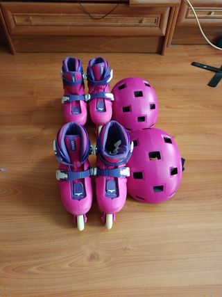 Patines Oxelo + Cascos (2 pares)