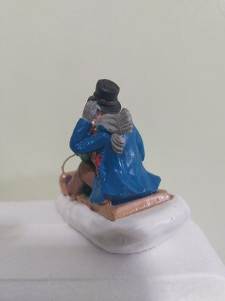 Figura Pareja trineo Navidad